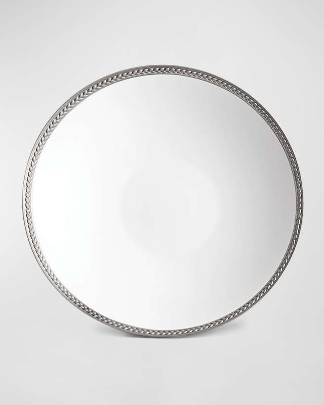 Soie Tressee Platinum-Plated Soup Plate