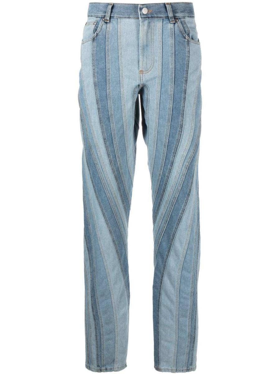 Spiral straight-leg jeans