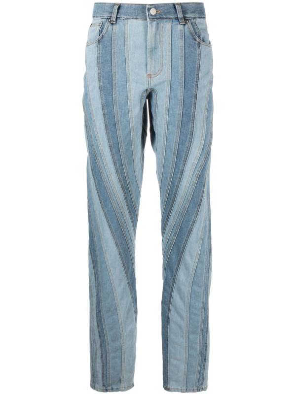 Spiral straight-leg jeans