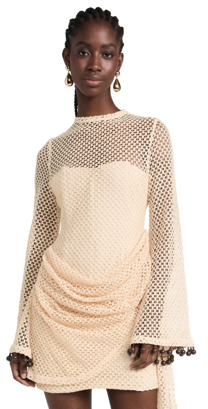 Andrea Iyamah Egu Crochet Dress Butter