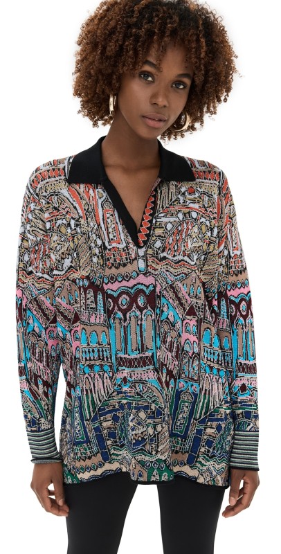 Missoni Seraphim Pull Over Multicolor Blue and Red Tones