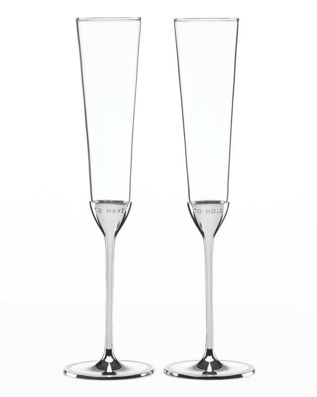take the cake to have & to hold champagne toasting flute set