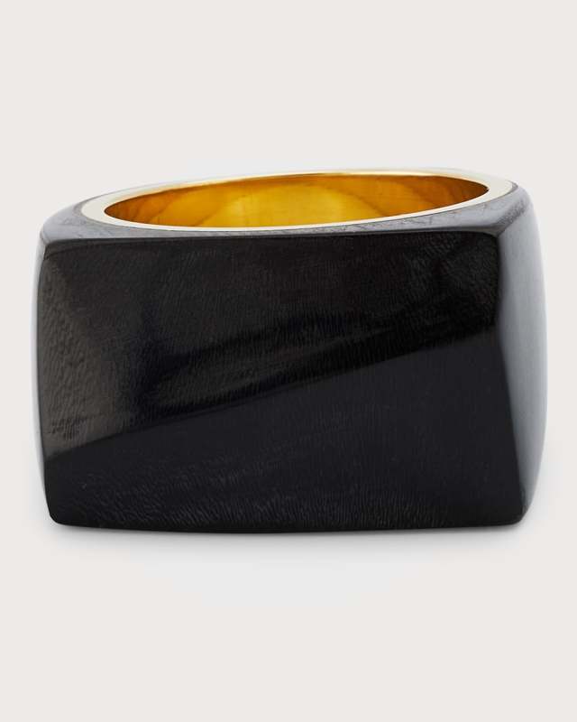 Sura Horn Ring, Black