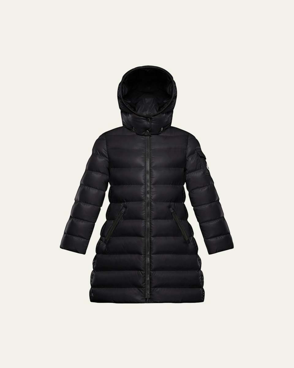 Kid's Moka Long Puffer Coat, Size 4-