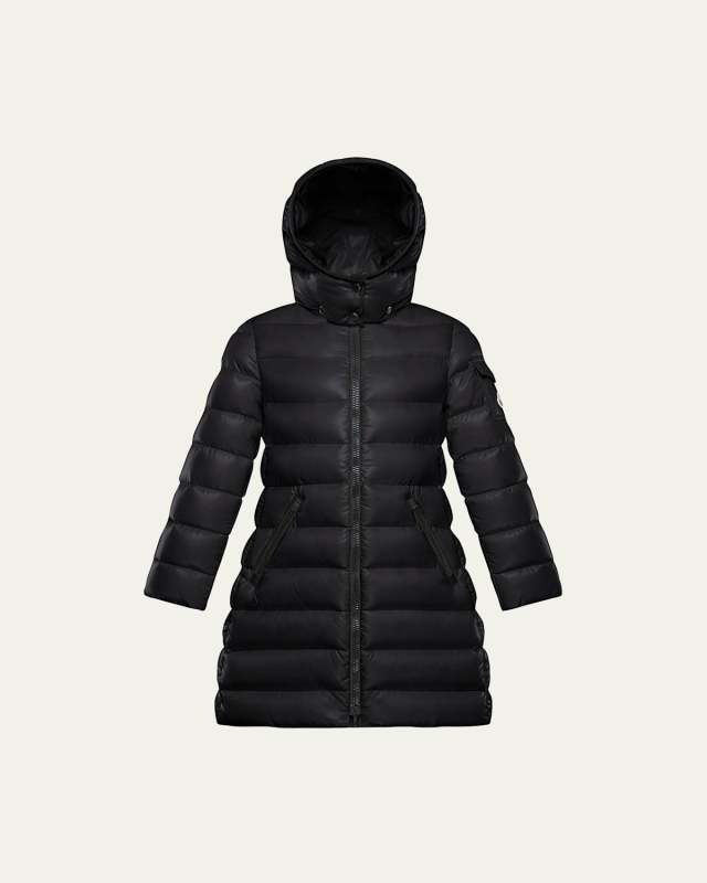Kid's Moka Long Puffer Coat, Size 4-