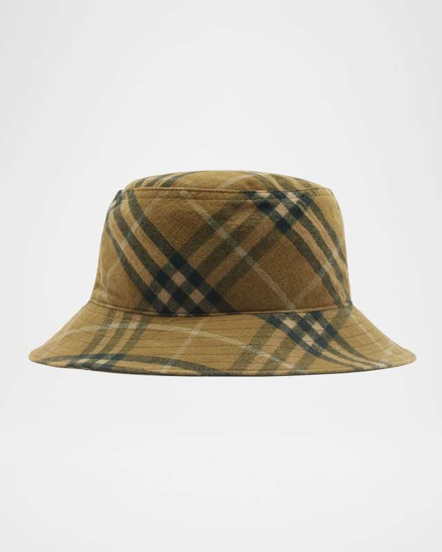 Twill Check-Print Bucket Hat
