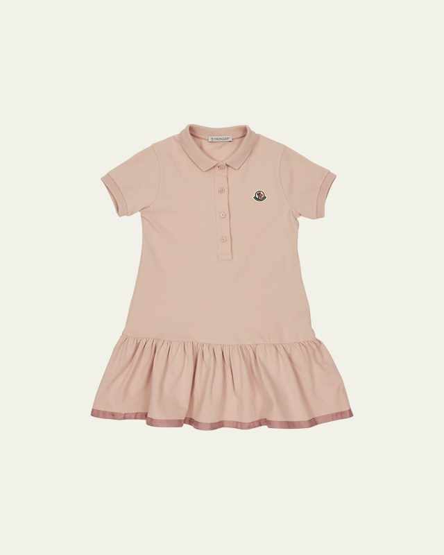 Girl's Logo Patch Polo Dress, Size 8-