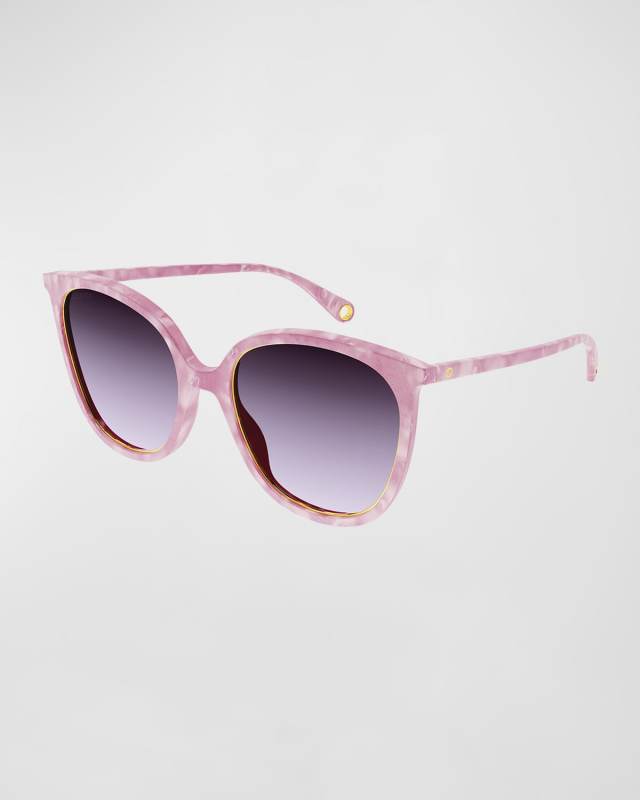 Round Marble Acetate Sunglasses