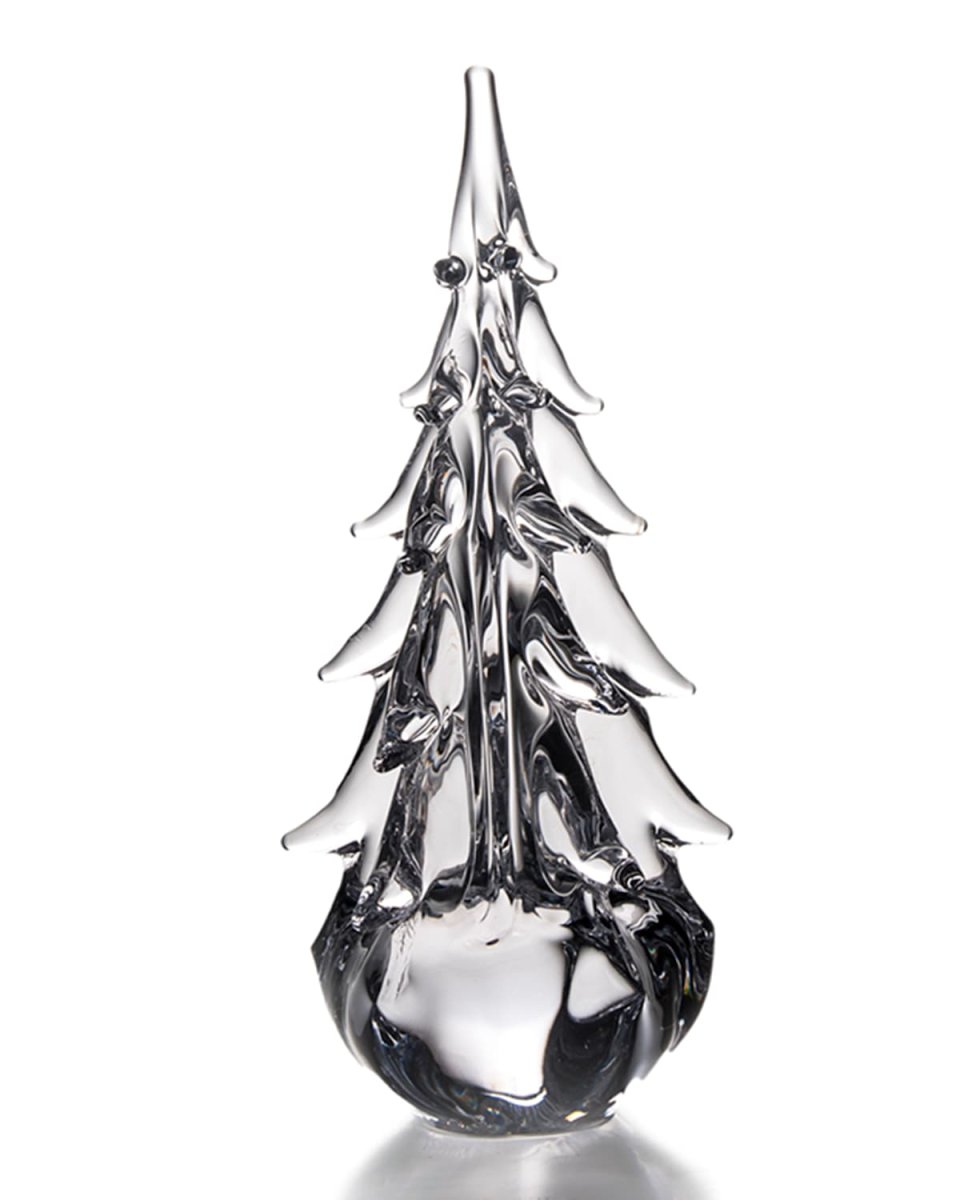 Five-Sided Evergreen Glass Tree - 10"