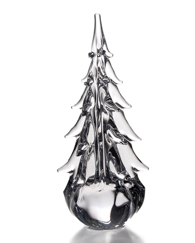 Five-Sided Evergreen Glass Tree - 10"