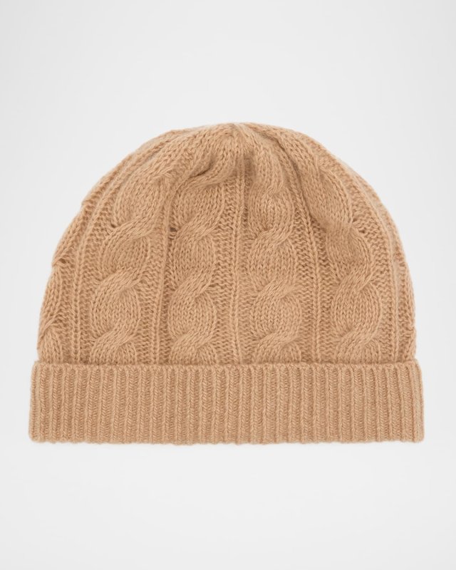 Cable Knit Cashmere Beanie