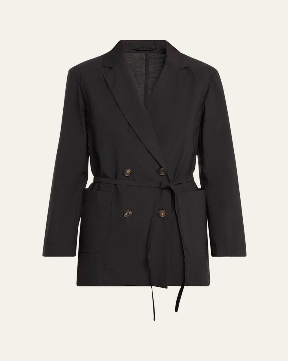 Cotton Poplin Wrap Jacket