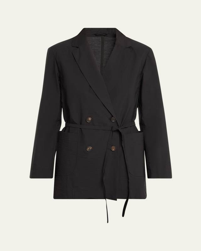 Cotton Poplin Wrap Jacket