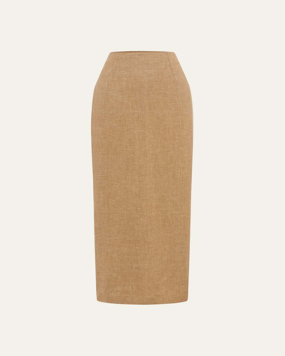 Nancy Linen Pencil Skirt