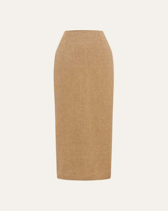 Nancy Linen Pencil Skirt