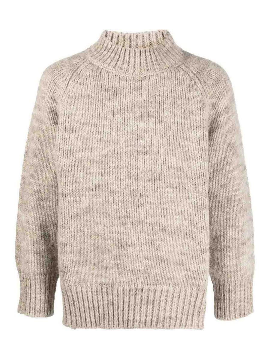 Maison Margiela Pull Col Rond - Beige Clair