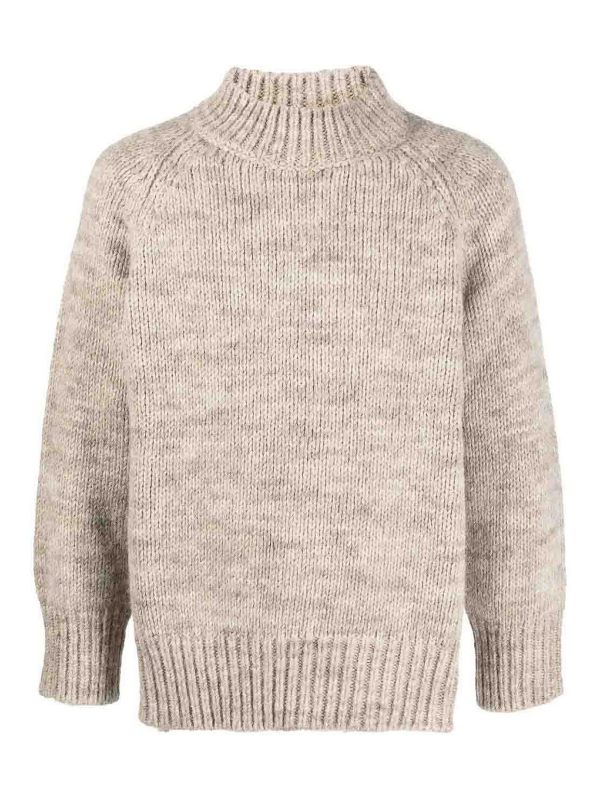 Maison Margiela Pull Col Rond - Beige Clair