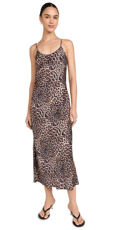 LNA Josie Slip Dress Leopard