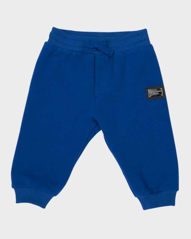 Boy's Logo Plaque Sweat Pants, Size 12M-30M