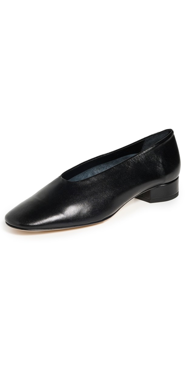AEYDE Delia Nappa Leather Heels Black