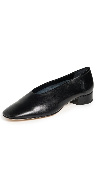 AEYDE Delia Nappa Leather Heels Black