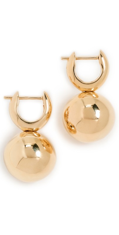 Annika Inez Pivot Sphere Hoops Gold