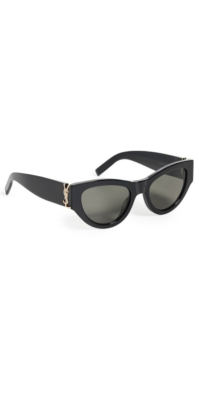 Saint Laurent Monogram Cat Eye Sunglasses Black/Black/Grey