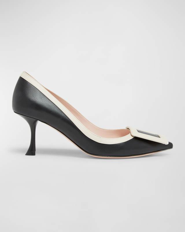 Viv in the City Buckle Leather Pumps