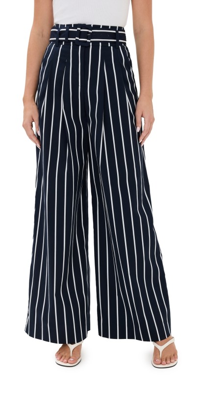 Veronica Beard Maliyah Pants Navy/White