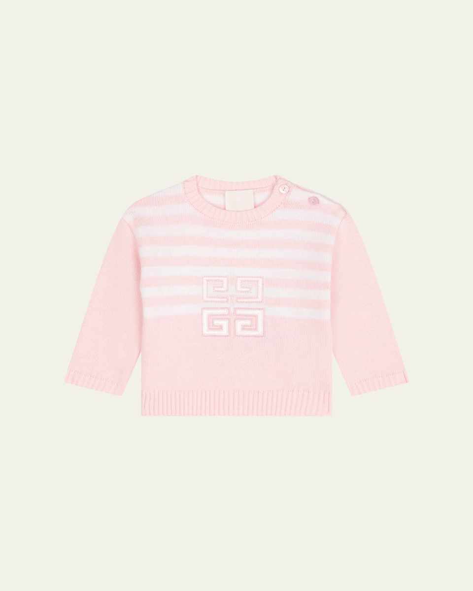Girl's 4G Striped Sweater, Size 9M-3