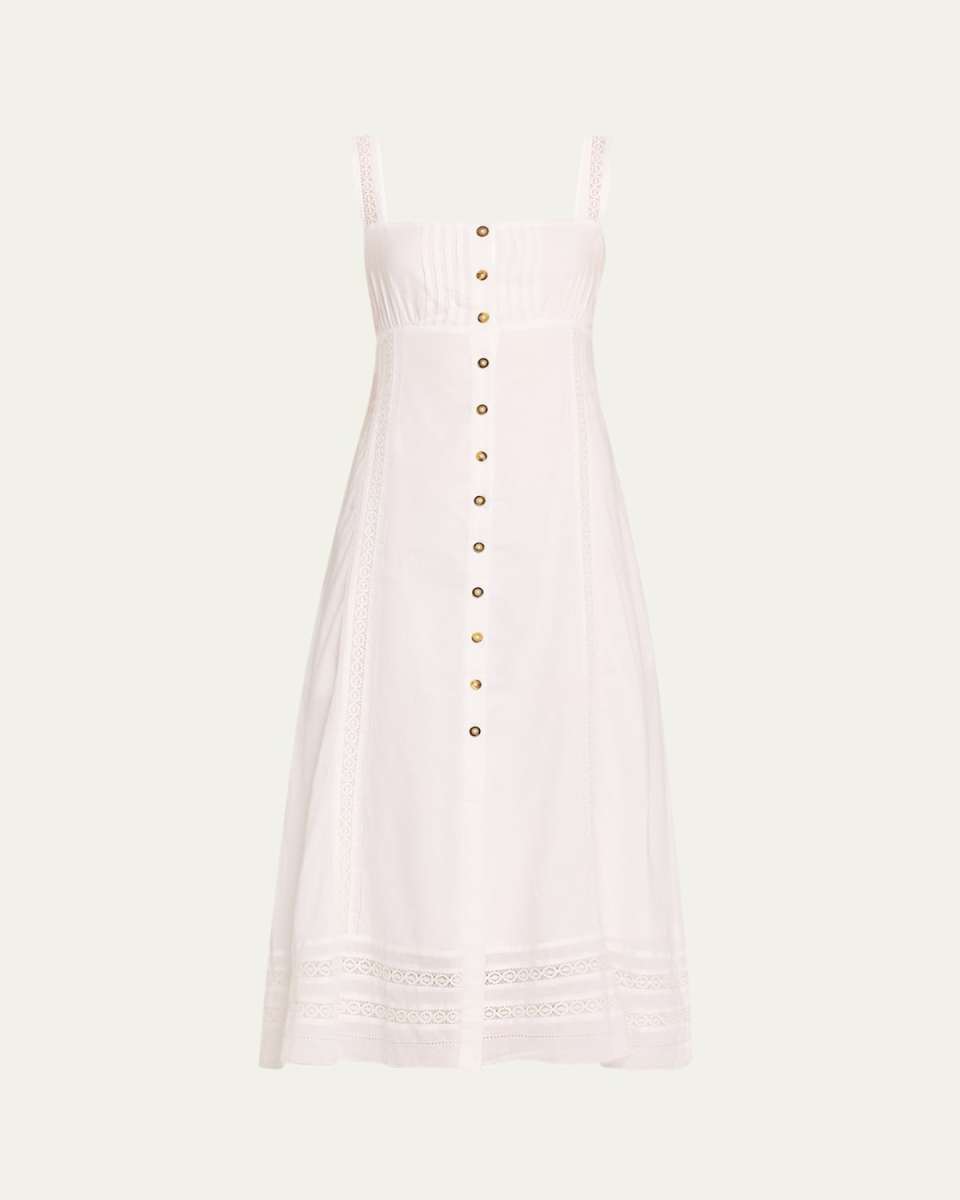 Marta Embroidered Midi Dress