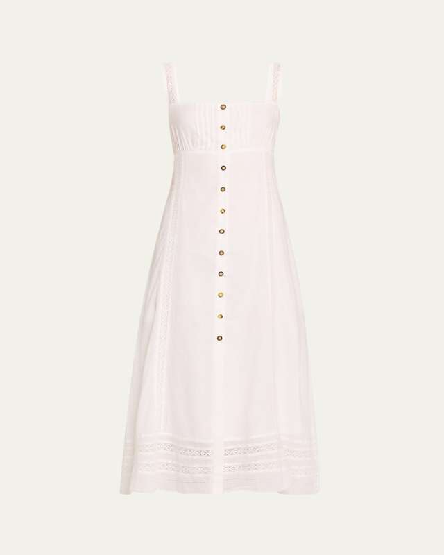 Marta Embroidered Midi Dress