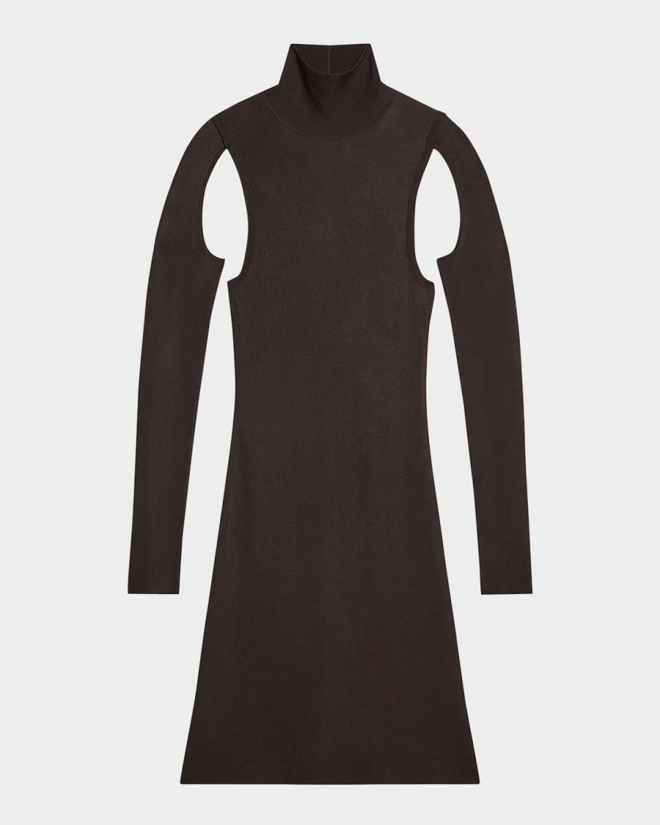 Air Cut-Out Turtleneck Dress