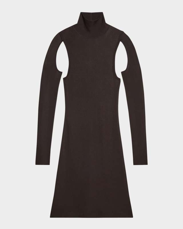 Air Cut-Out Turtleneck Dress