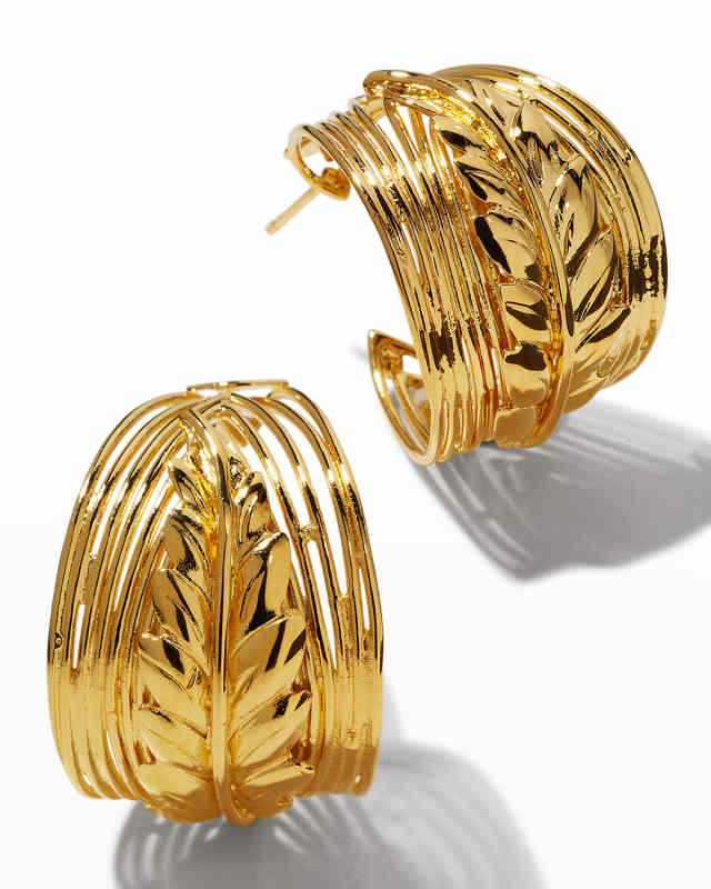 Creole Wave Hoops Earrings
