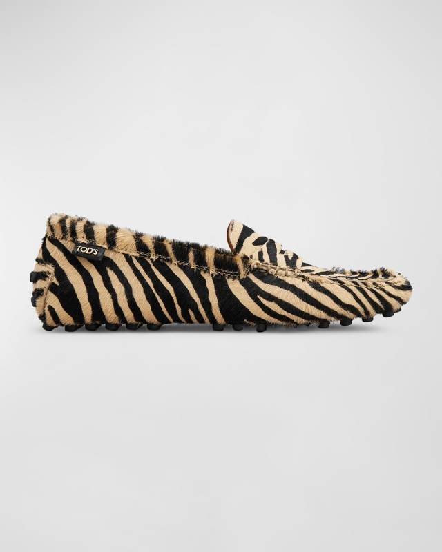 Gommino Calf Hair Penny Driver Loafers