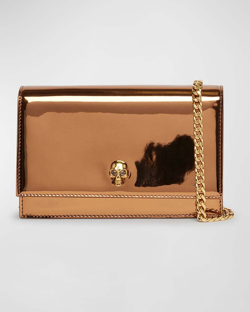 Small Metallic Skull Chain Shoulder Bag