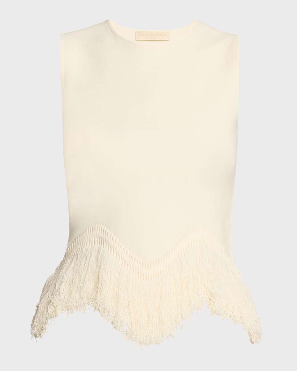 Koa Fringe-Hem Sleeveless Top
