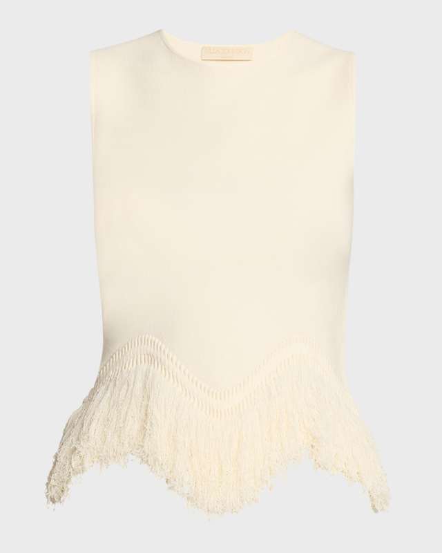 Koa Fringe-Hem Sleeveless Top