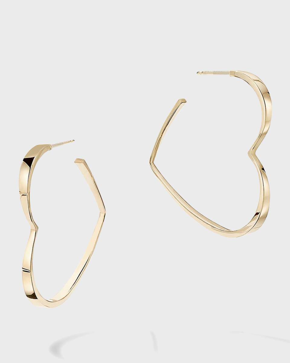 Small Graduating Heart Hoop Earrings