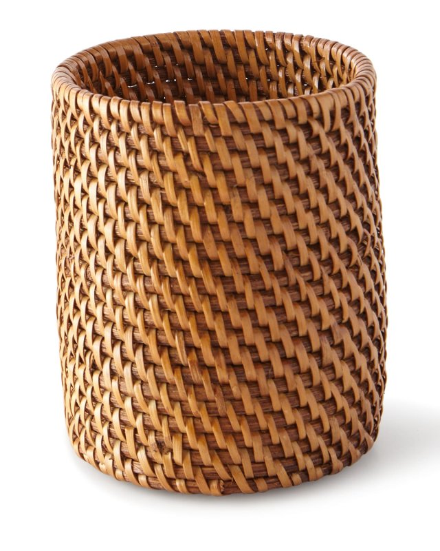 Dalton Round Rattan Brush Holder