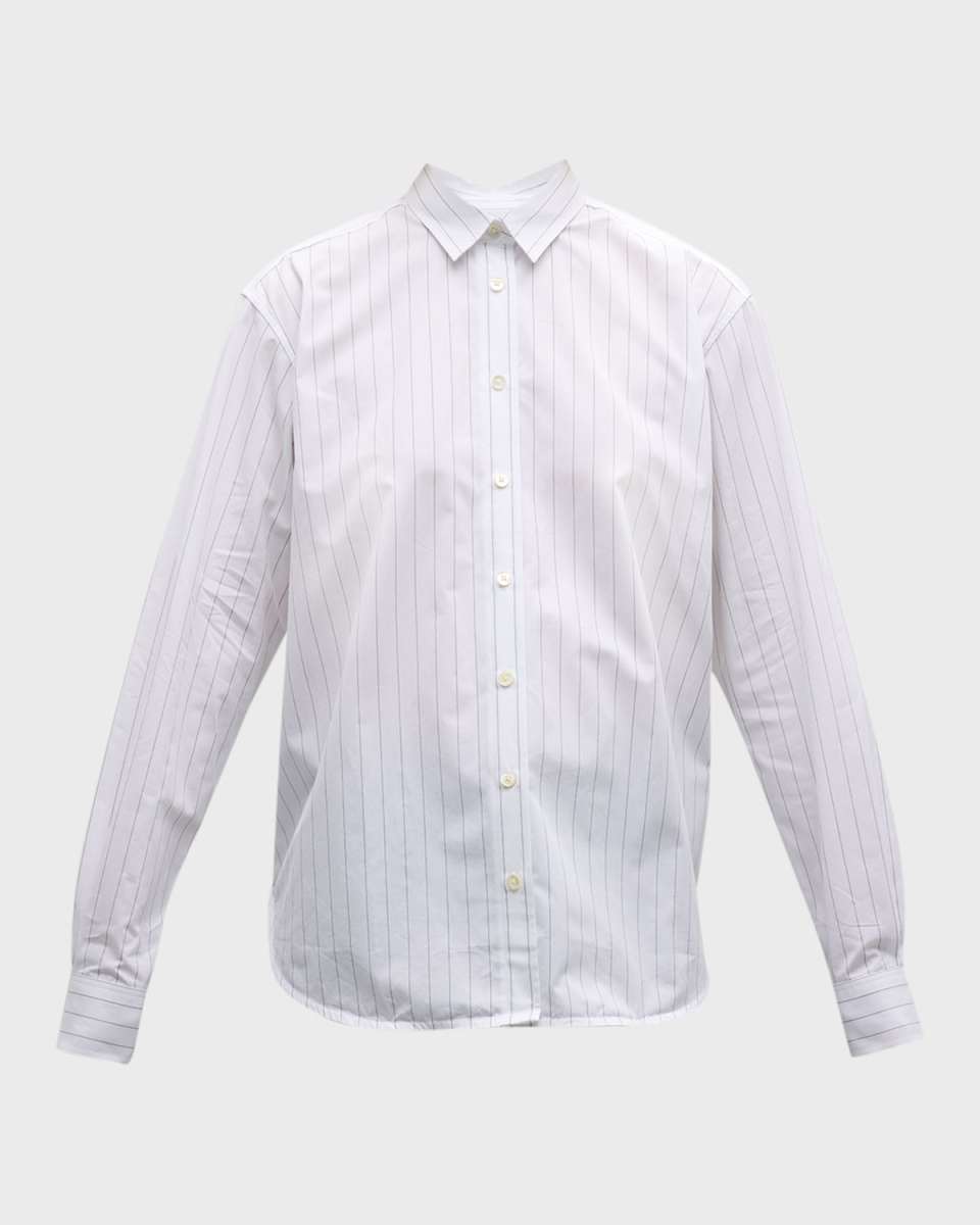 Signature Striped Collared Cotton Shirt