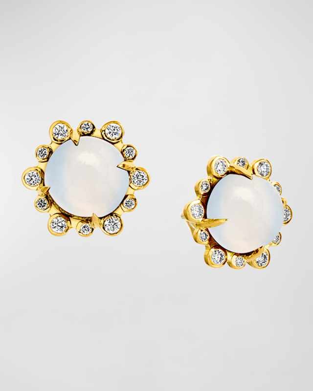Baubles Earrings with Stone and Diamonds