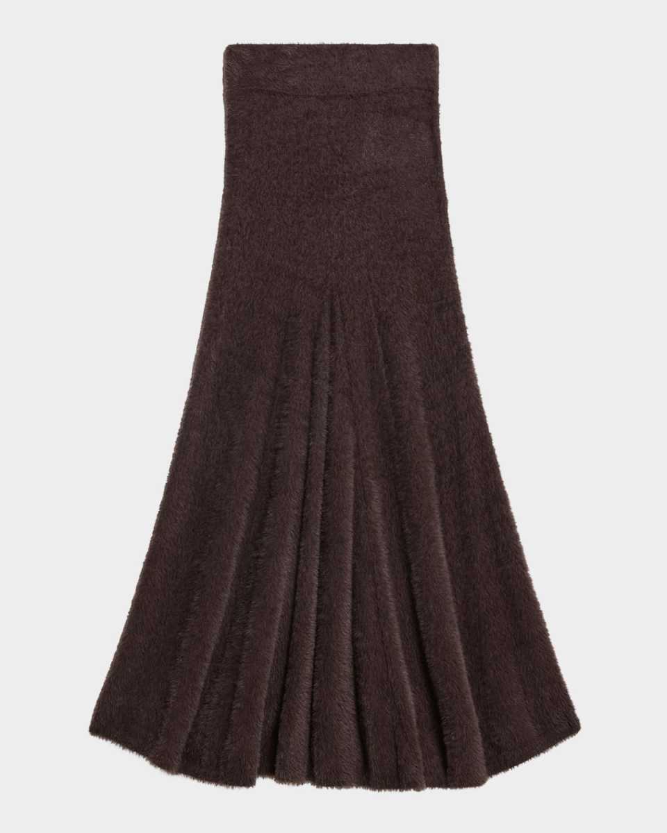 Fuzzy Eyelash Maxi Skirt