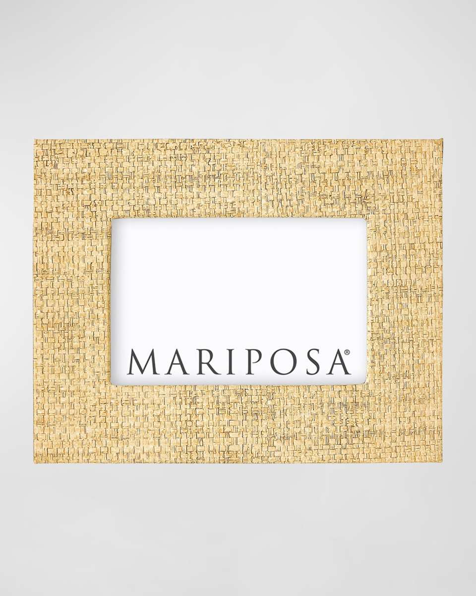 Sand Faux-Grasscloth Photo Frame, 4" x 6"