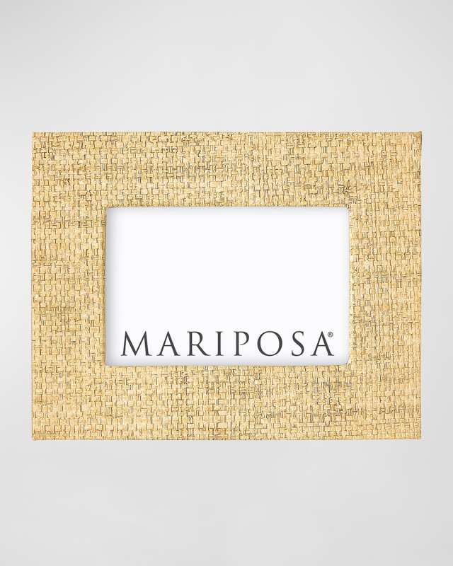 Sand Faux-Grasscloth Photo Frame, 4" x 6"