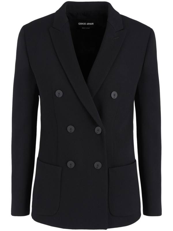 notched-lapels double-breasted blazer