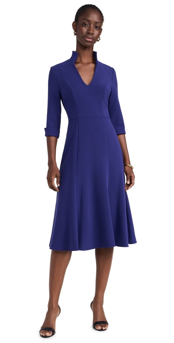 Black Halo Kensington Sheath Dress Dark Indigo