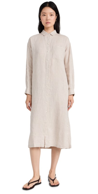 Alex Mill Kerry Shirtdress In Flax Linen Flax
