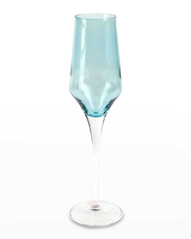 Contessa Teal Champagne Glass